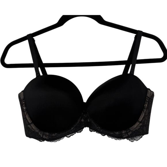 Wacoal 854390 Self Assured Push Up Strapless Bra black size 36D - Picture 1 of 7